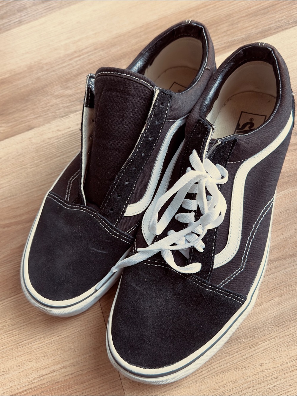 Vans Black & White Old Skool Low-Top Skate Sneakers